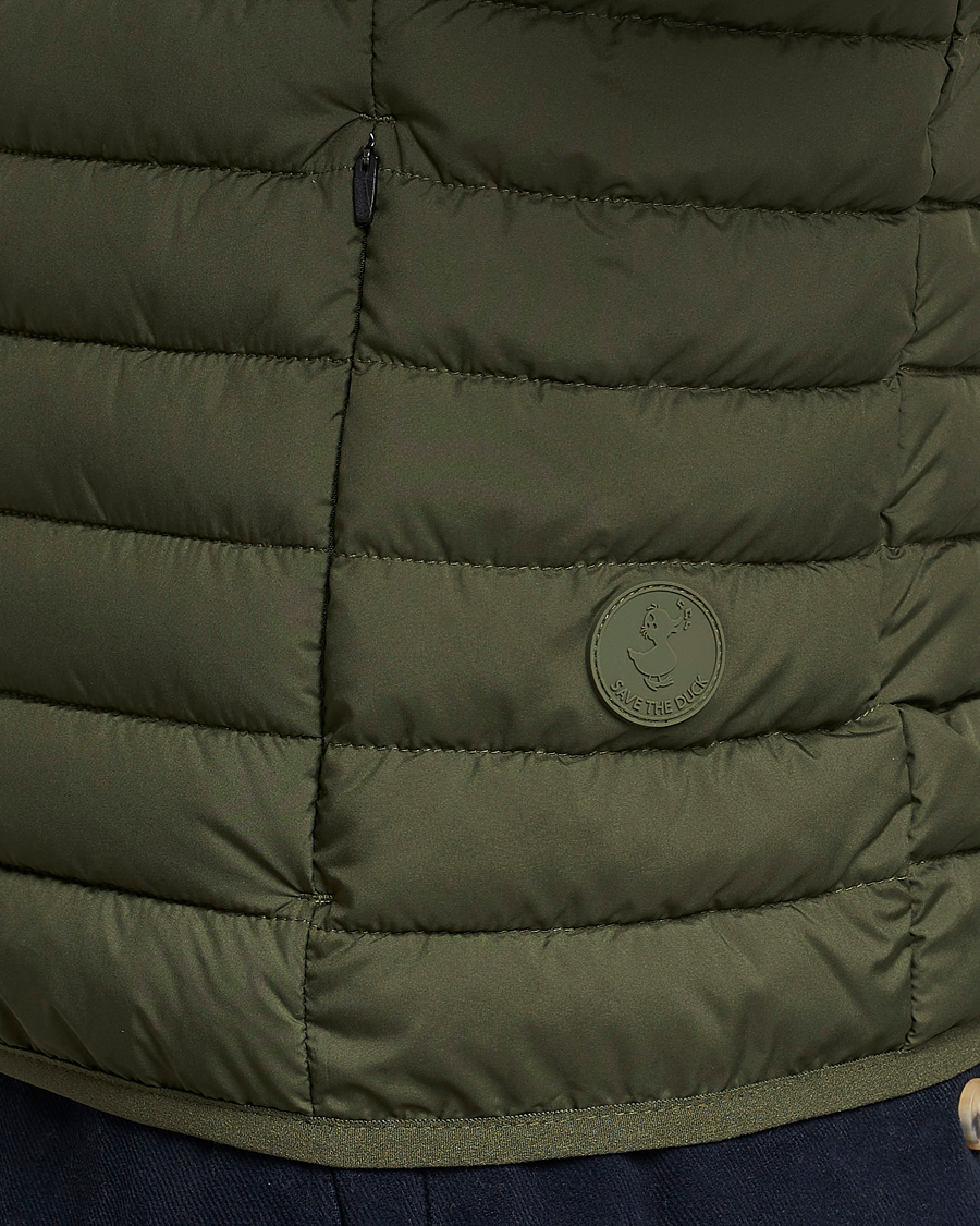 Men | Gilets | Save The Duck | Leonard Lightweight Matt Padded Vest Dusty Olive