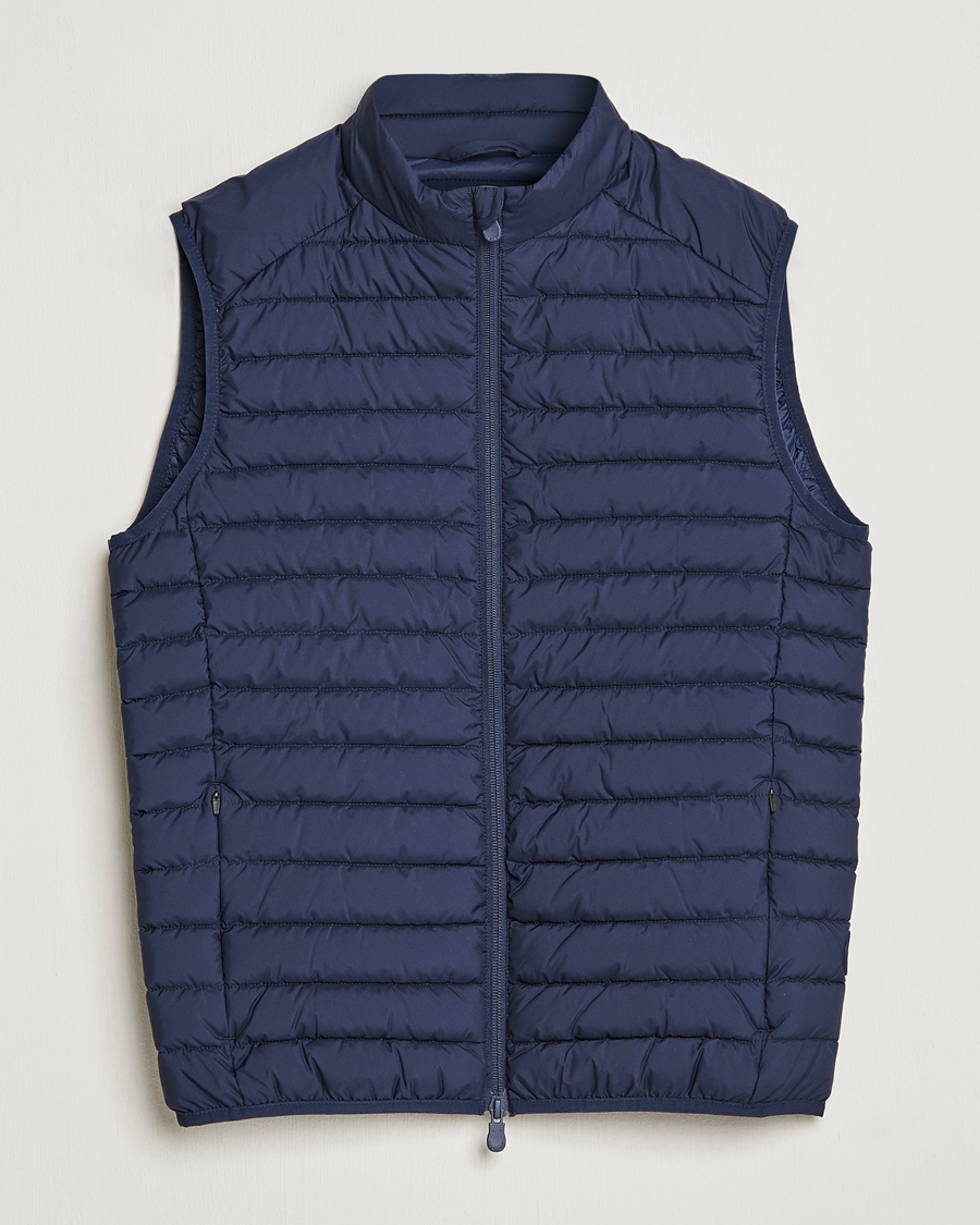 Men | Gilets | Save The Duck | Leonard Lightweight Matt Padded Vest Navy Blue