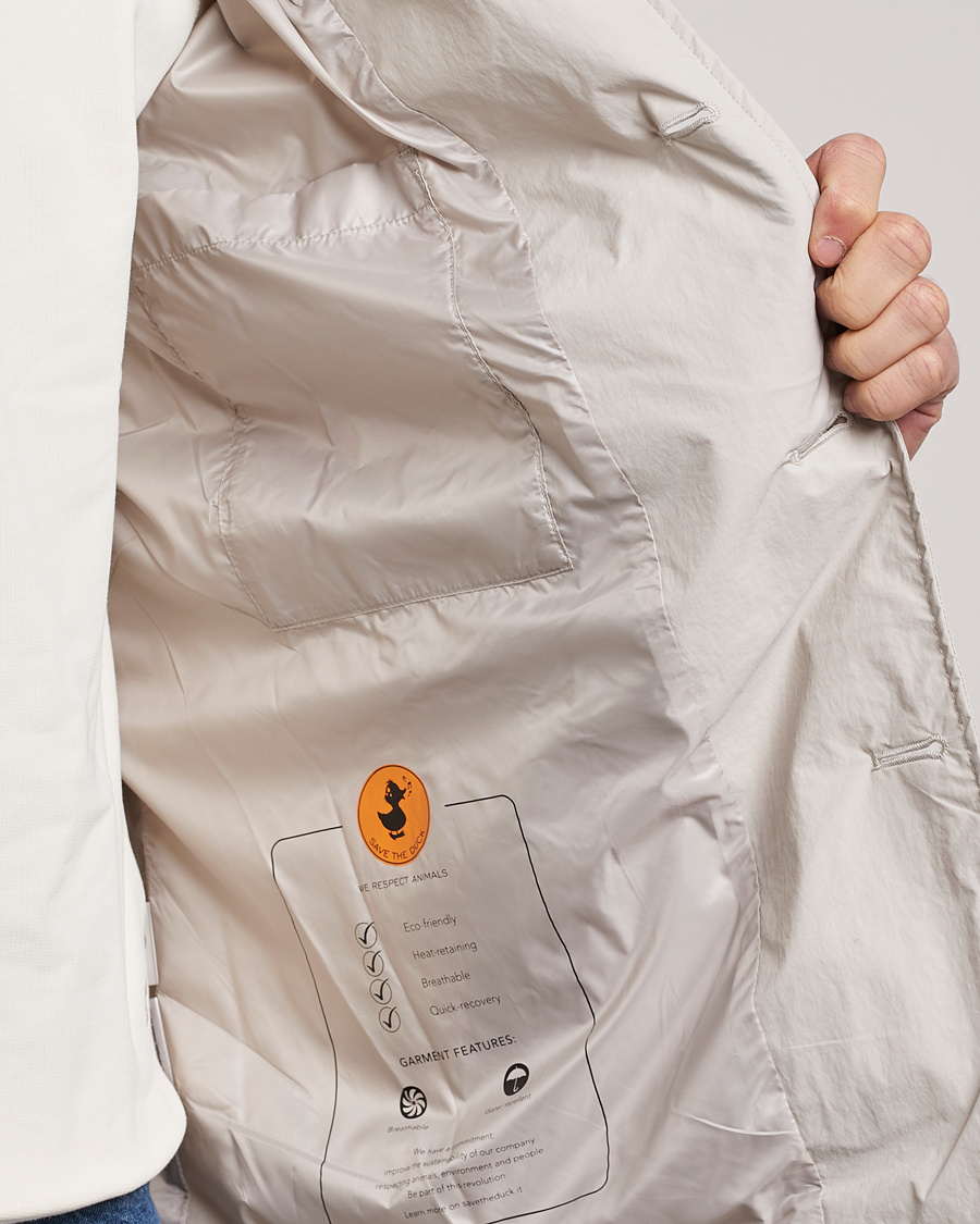 Men | Coats & Jackets | Save The Duck | Hamilton Recycled Nylon Coat Rainy Beige
