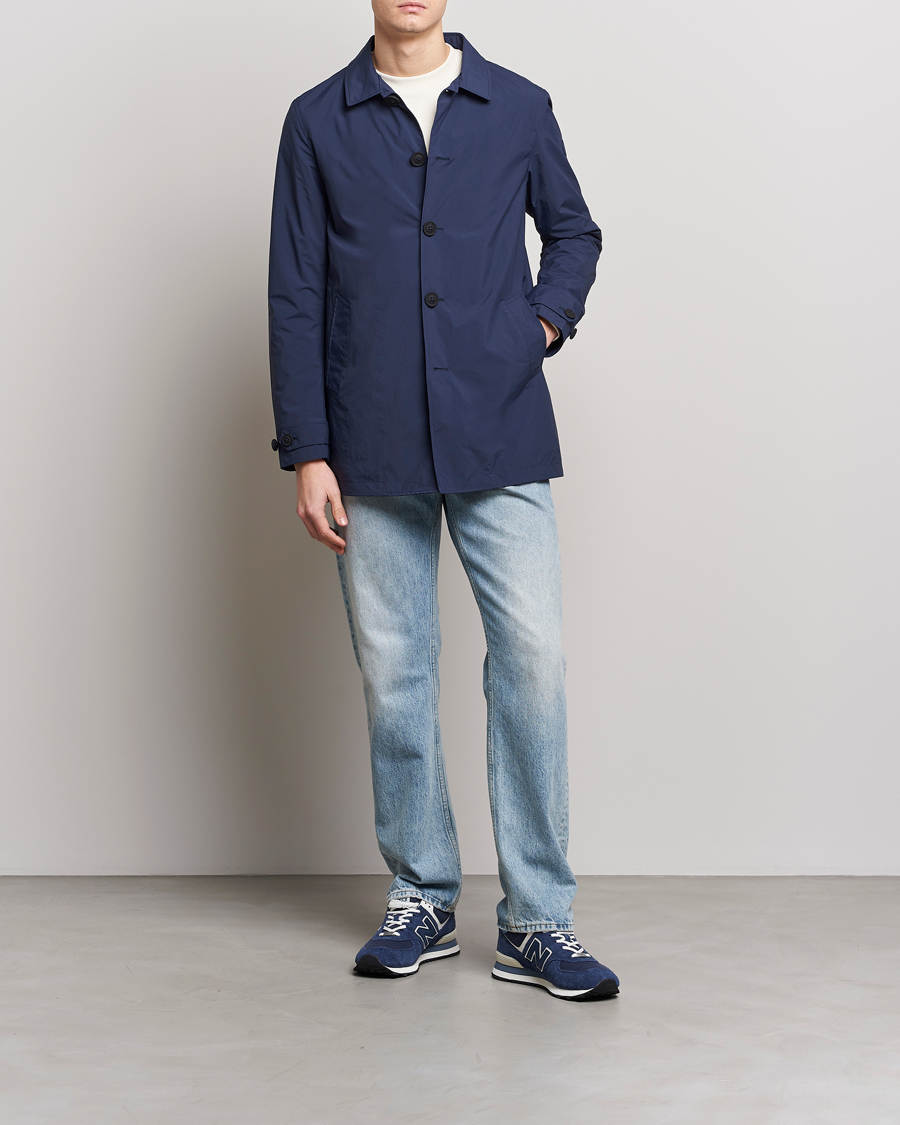 Men | Coats & Jackets | Save The Duck | Hamilton Recycled Nylon Coat Navy Blue