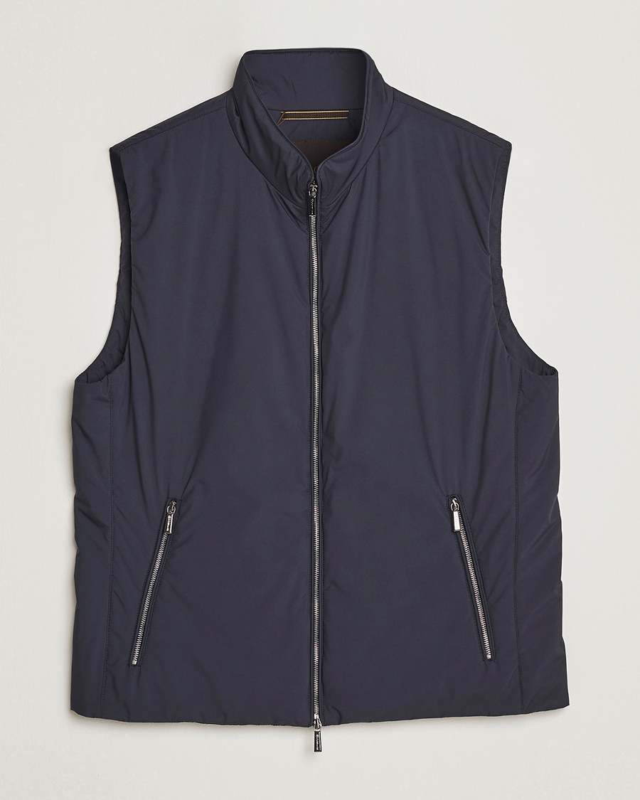 Men | Coats & Jackets | MooRER | Senio Padded Vest Navy