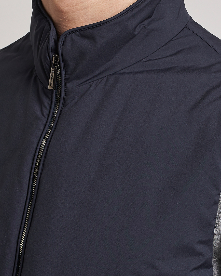 Men | Coats & Jackets | MooRER | Senio Padded Vest Navy