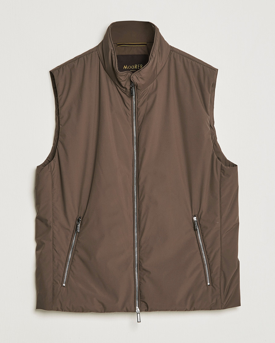 Men | Gilets | MooRER | Senio Padded Vest Brown