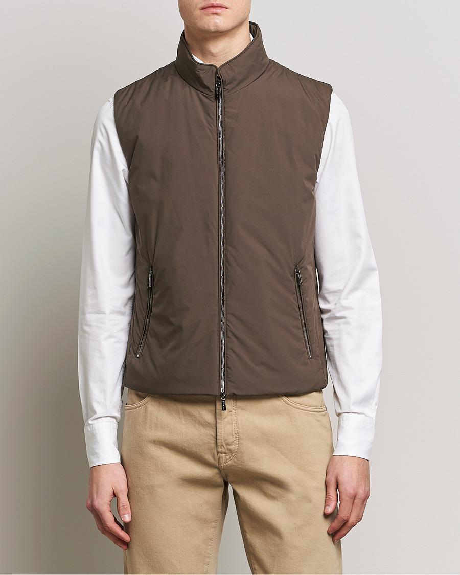 Men | Formal jackets | MooRER | Senio Padded Vest Brown