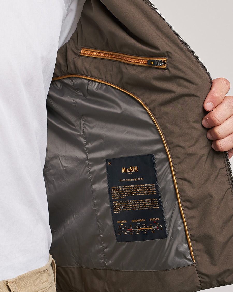 Men | Gilets | MooRER | Senio Padded Vest Brown