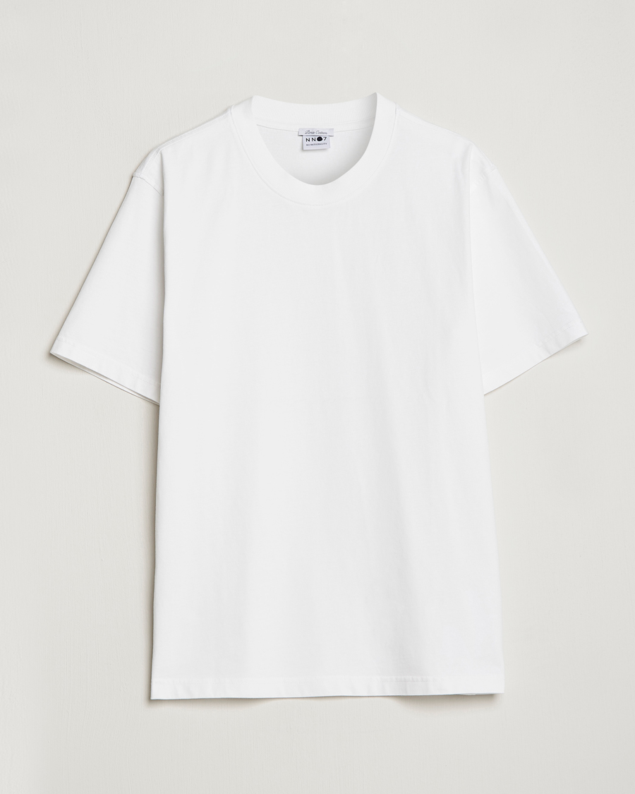 Men | White t-shirts | NN07 | Adam Pima Crew Neck T-Shirt White