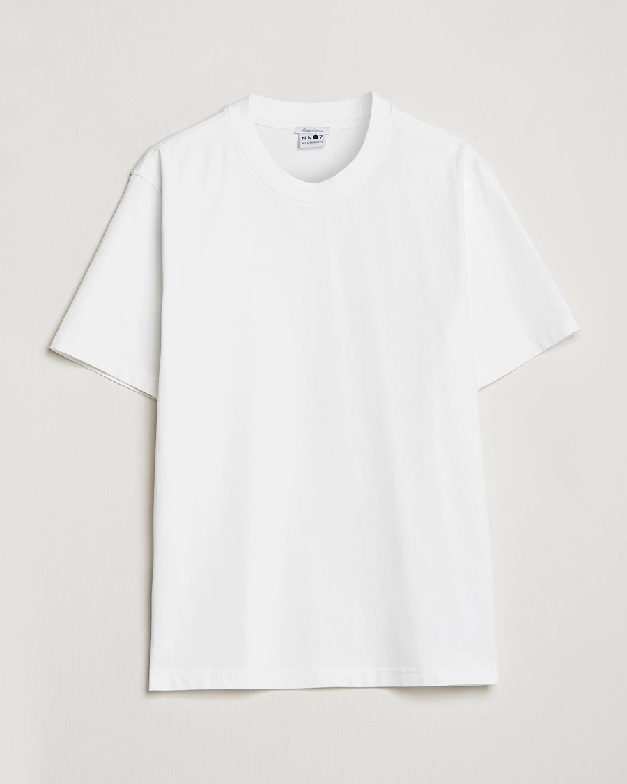 Men | T-Shirts | NN07 | Adam Pima Crew Neck T-Shirt White