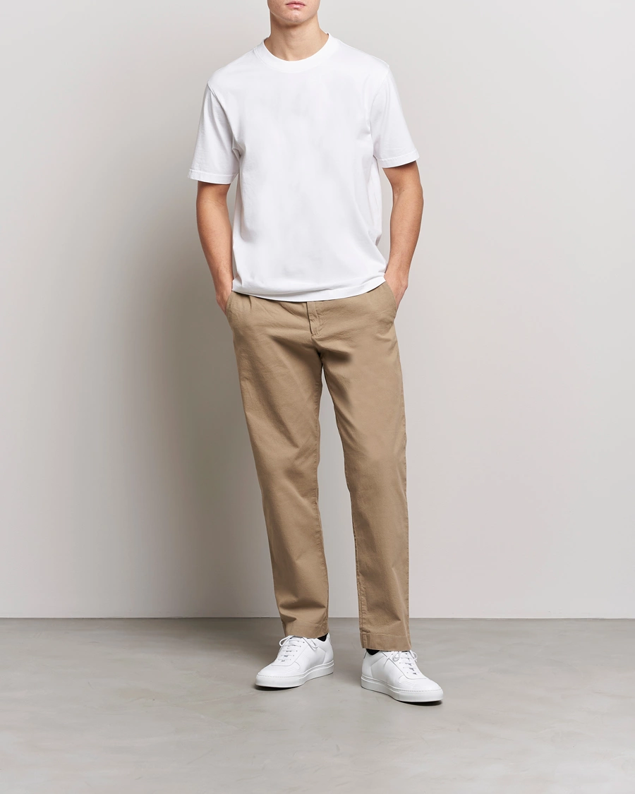 Men | T-Shirts | NN07 | Adam Pima Crew Neck T-Shirt White