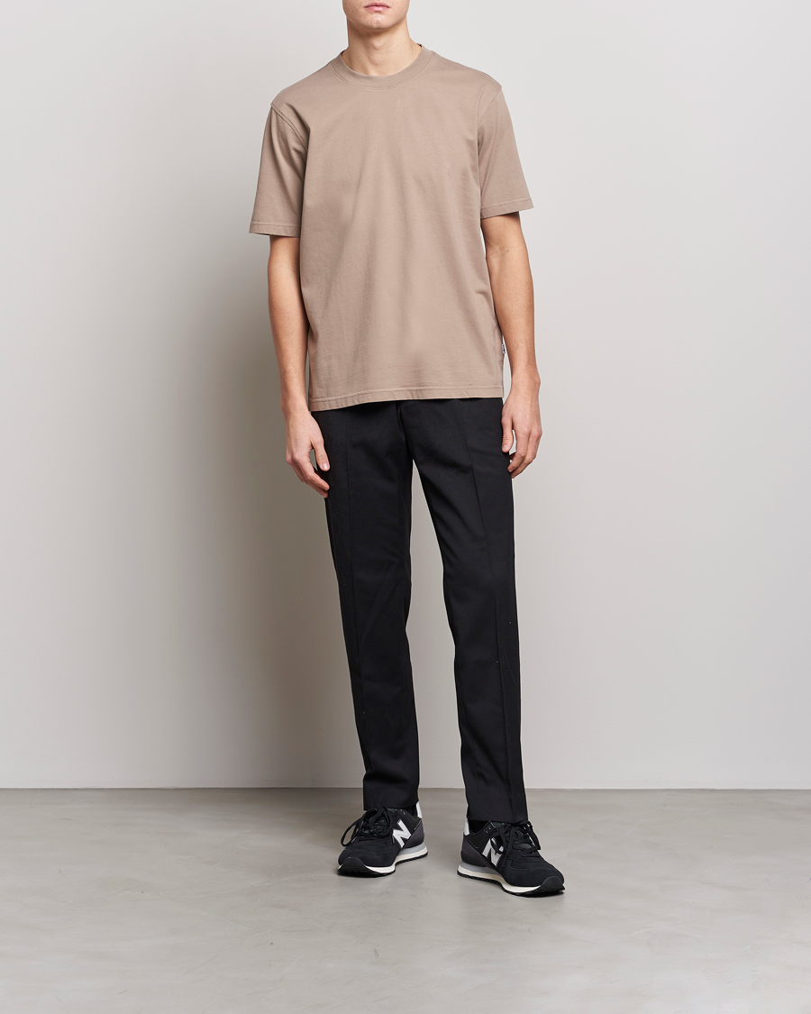 Men | T-Shirts | NN07 | Adam Pima Crew Neck T-Shirt Greige