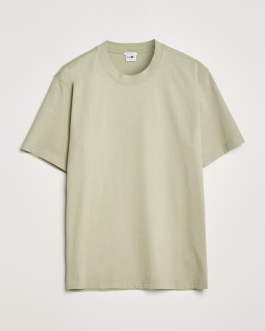 NN07 Adam Pima Neck T-Shirt Pale Green at