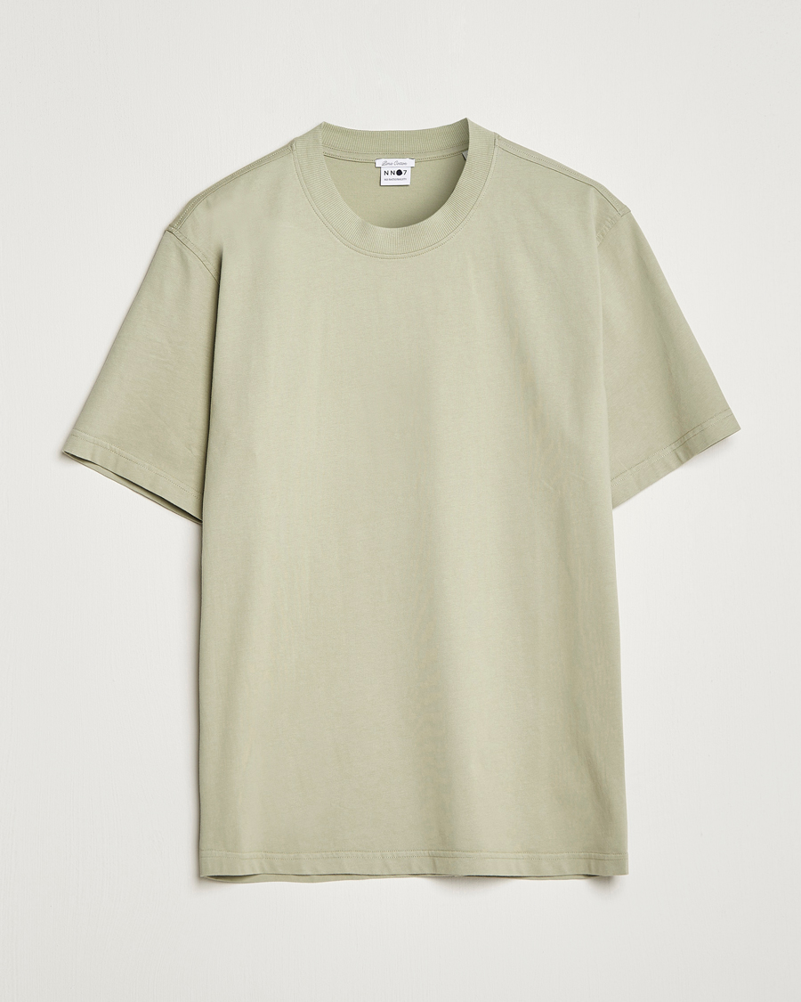Men | T-Shirts | NN07 | Adam Pima Crew Neck T-Shirt Pale Green