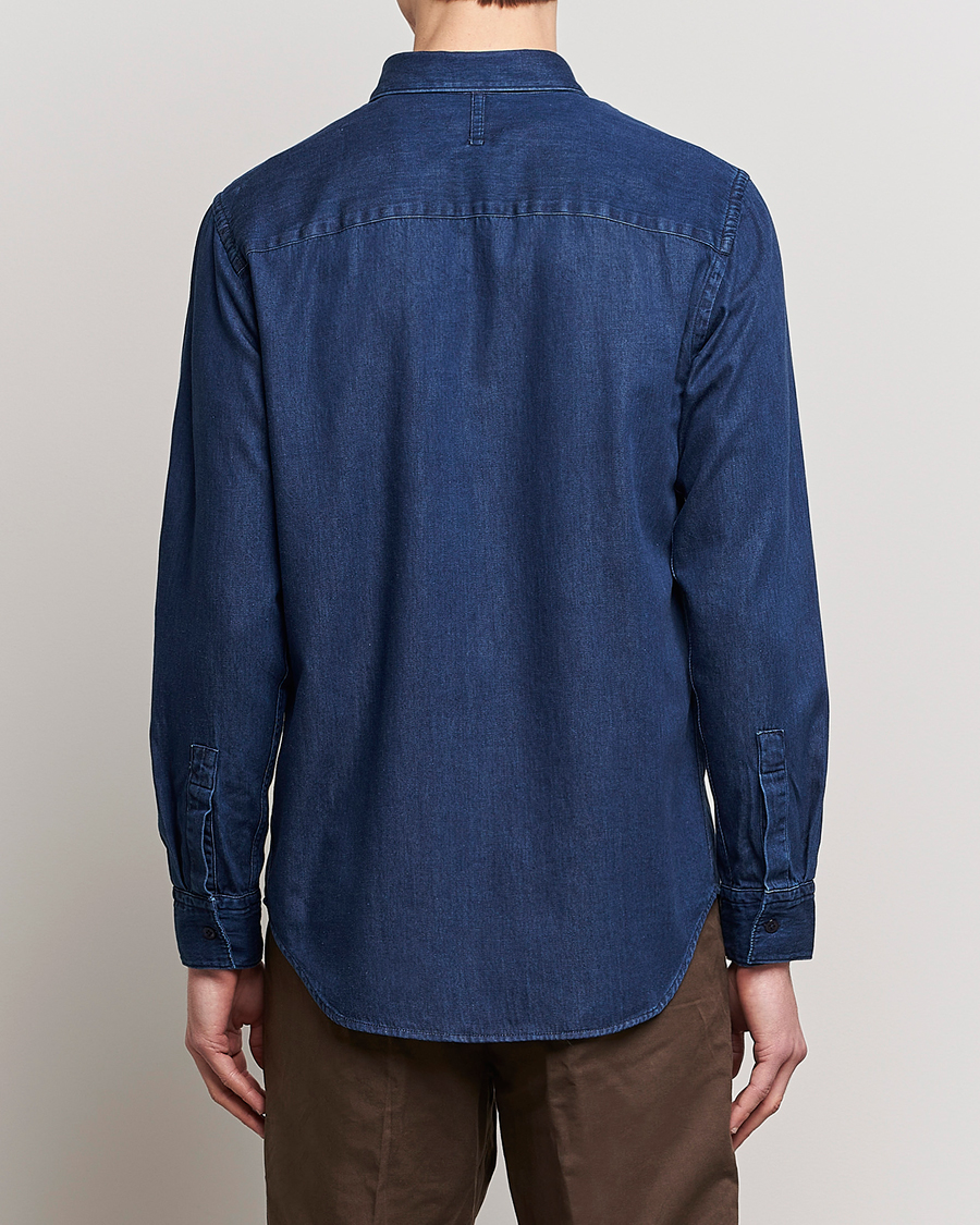 Men | Shirts | NN07 | Cohen Tencel Denim Shirt Dark Indigo