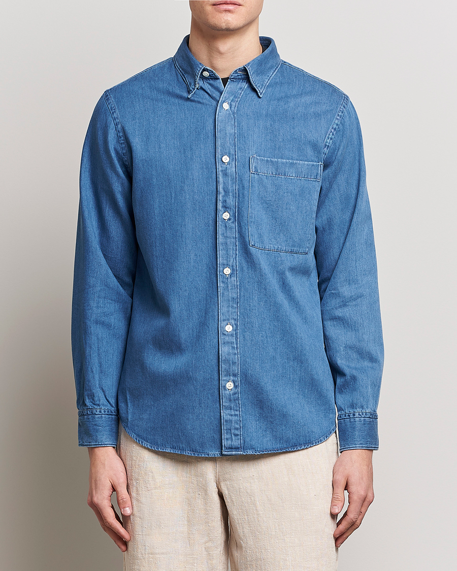 Men |  | NN07 | Cohen Tencel Denim Shirt Medium Blue