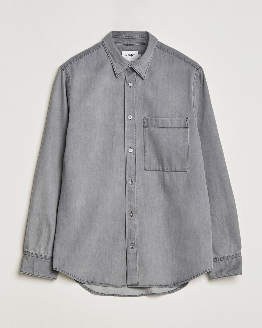 Men | Shirts | NN07 | Cohen Tencel Denim Shirt Grey Denim