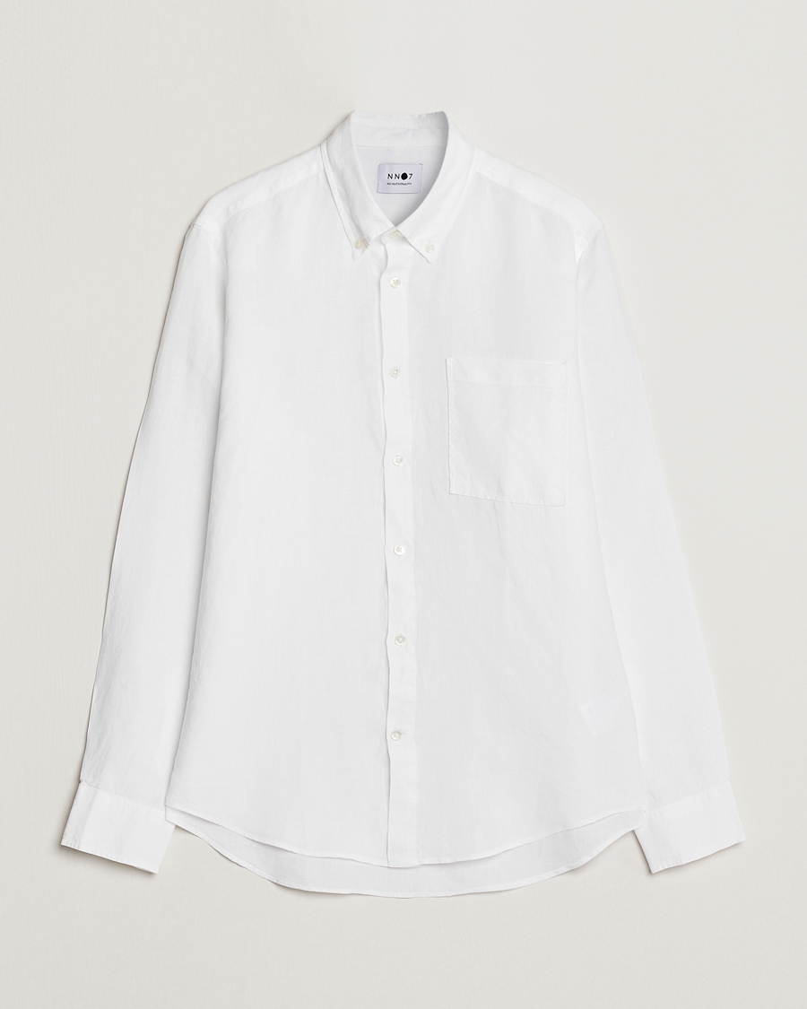 Men | Shirts | NN07 | Arne Linen Shirt White