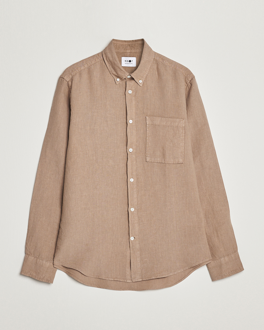 Men | Shirts | NN07 | Arne Linen Shirt Greige