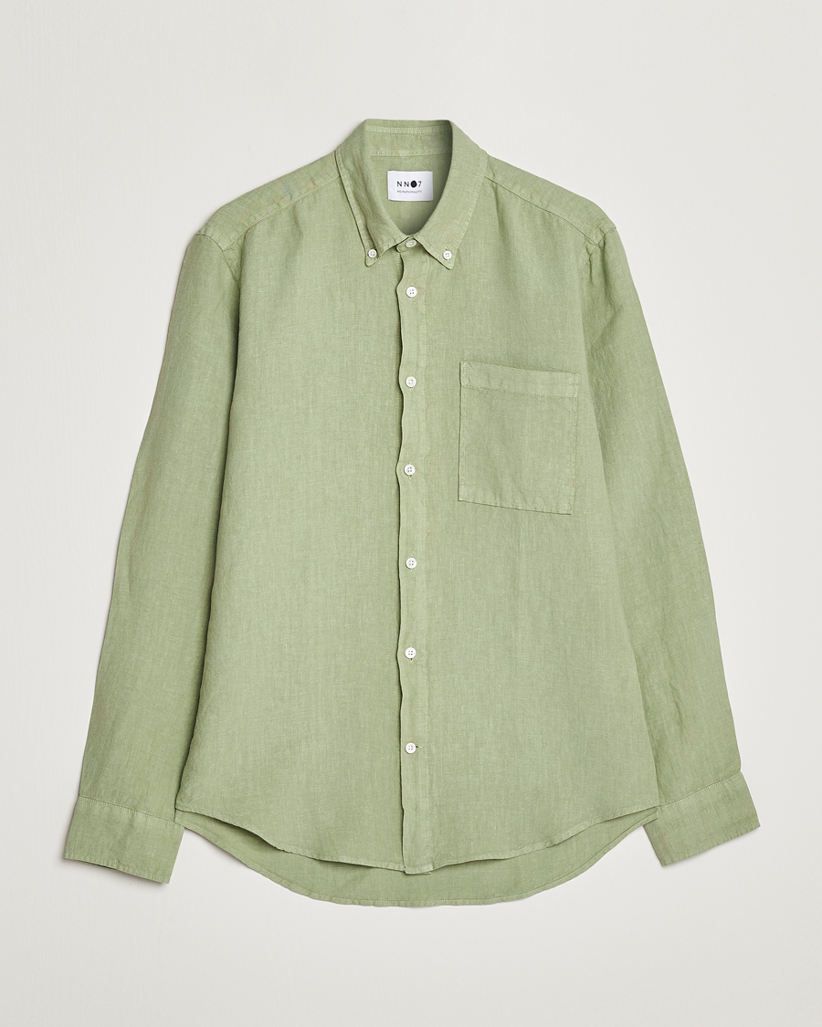 Men | Shirts | NN07 | Arne Linen Shirt Pale Green