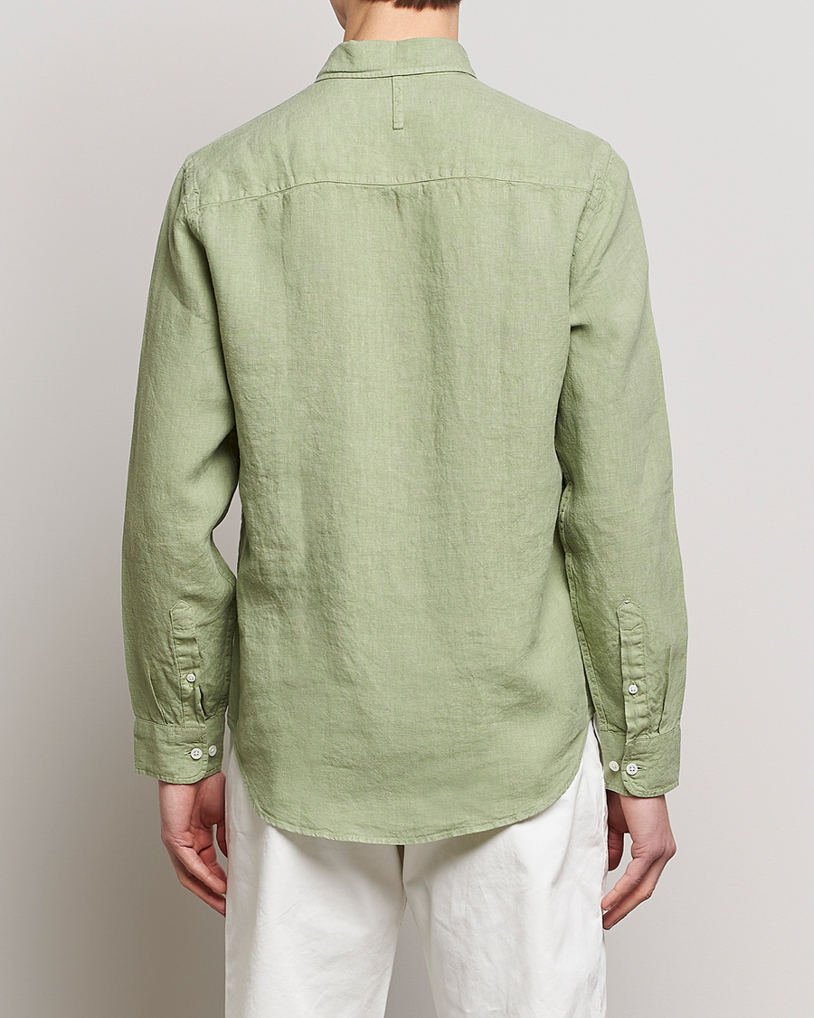 Men | Shirts | NN07 | Arne Linen Shirt Pale Green