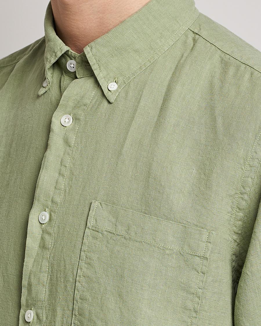 Men | Shirts | NN07 | Arne Linen Shirt Pale Green