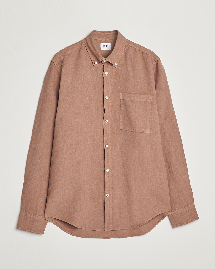 Men | Shirts | NN07 | Arne Linen Shirt Nougat