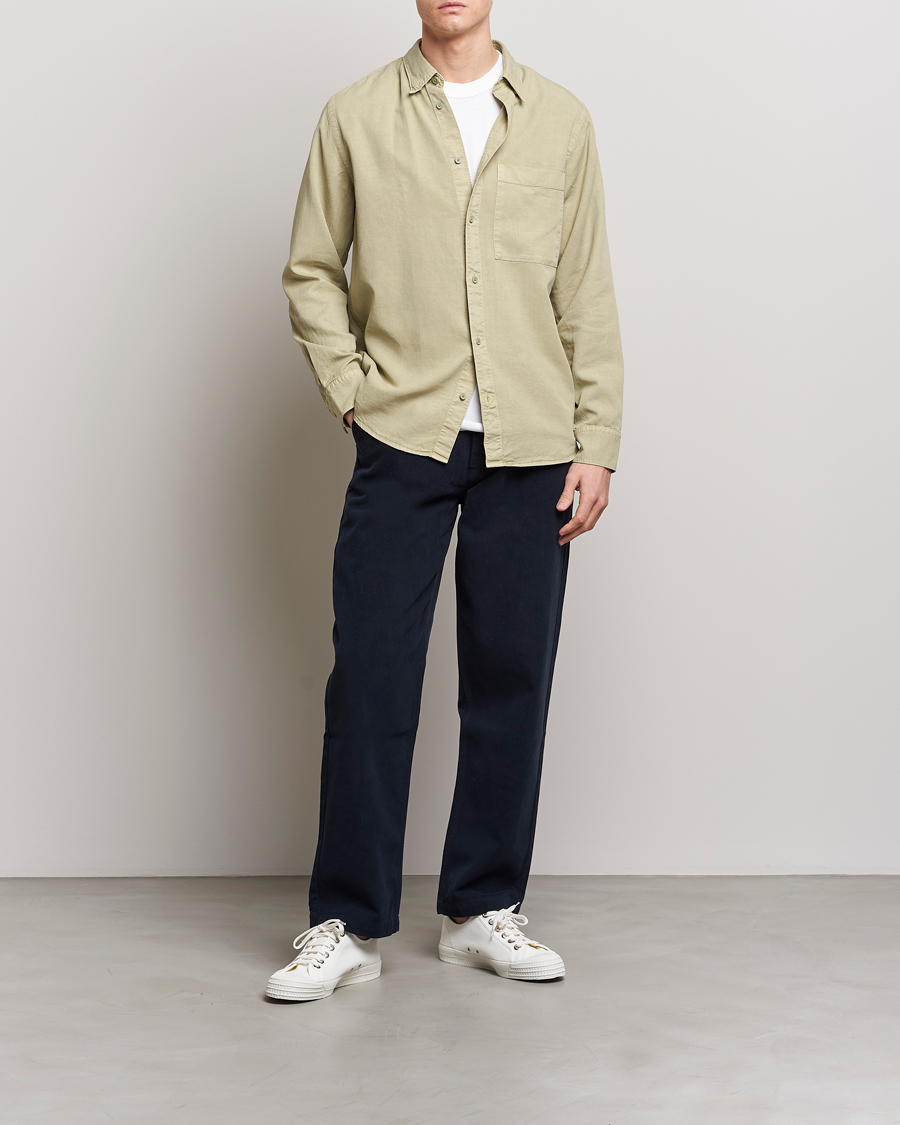Men | Shirts | NN07 | Cohen Tencel Shirt Pale Green