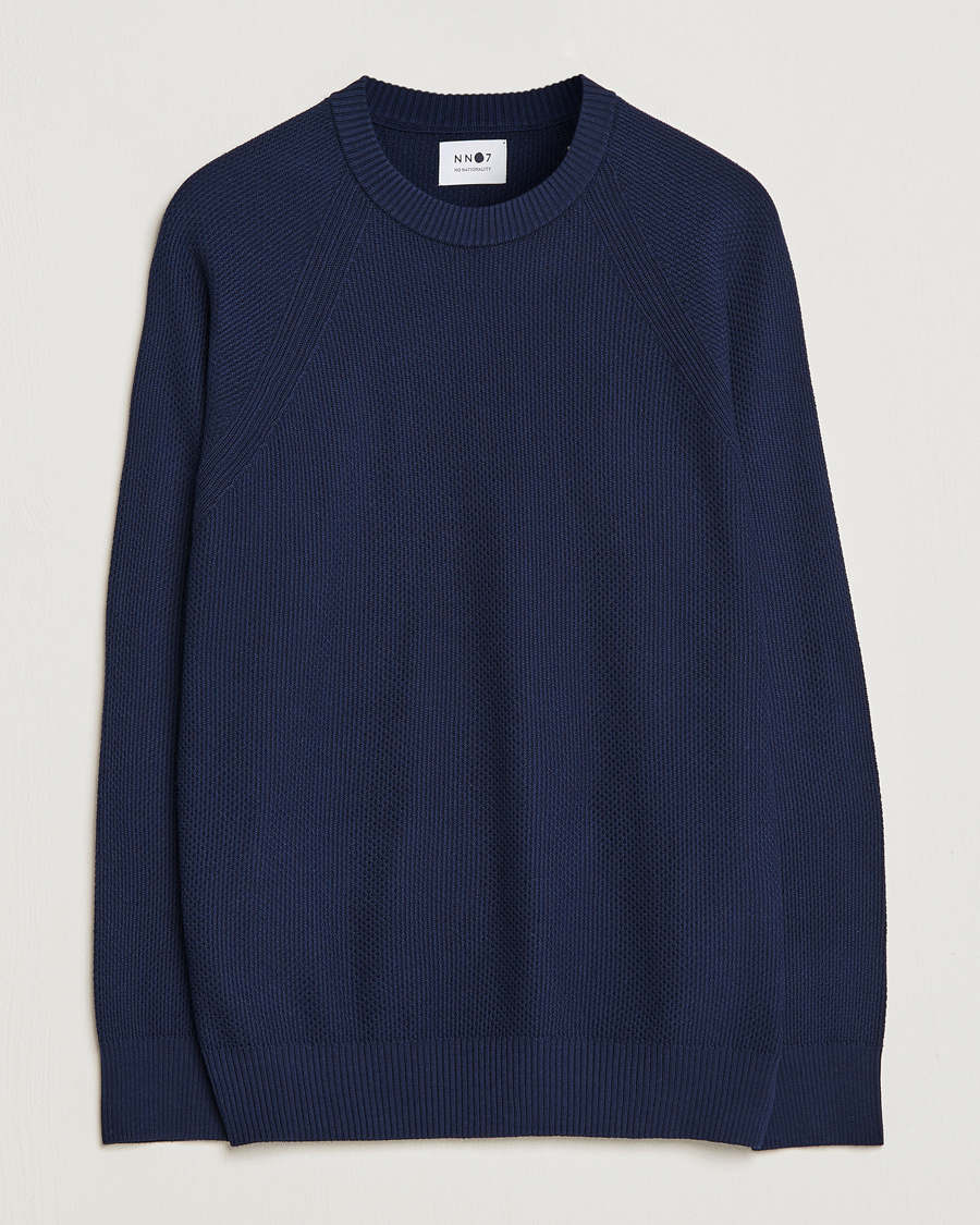 Men | Sweaters & Knitwear | NN07 | Brandon Cotton Knitted Sweater Navy Blue
