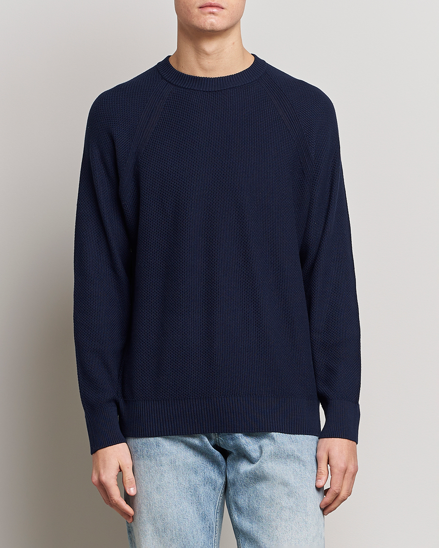 Men |  | NN07 | Brandon Cotton Knitted Sweater Navy Blue
