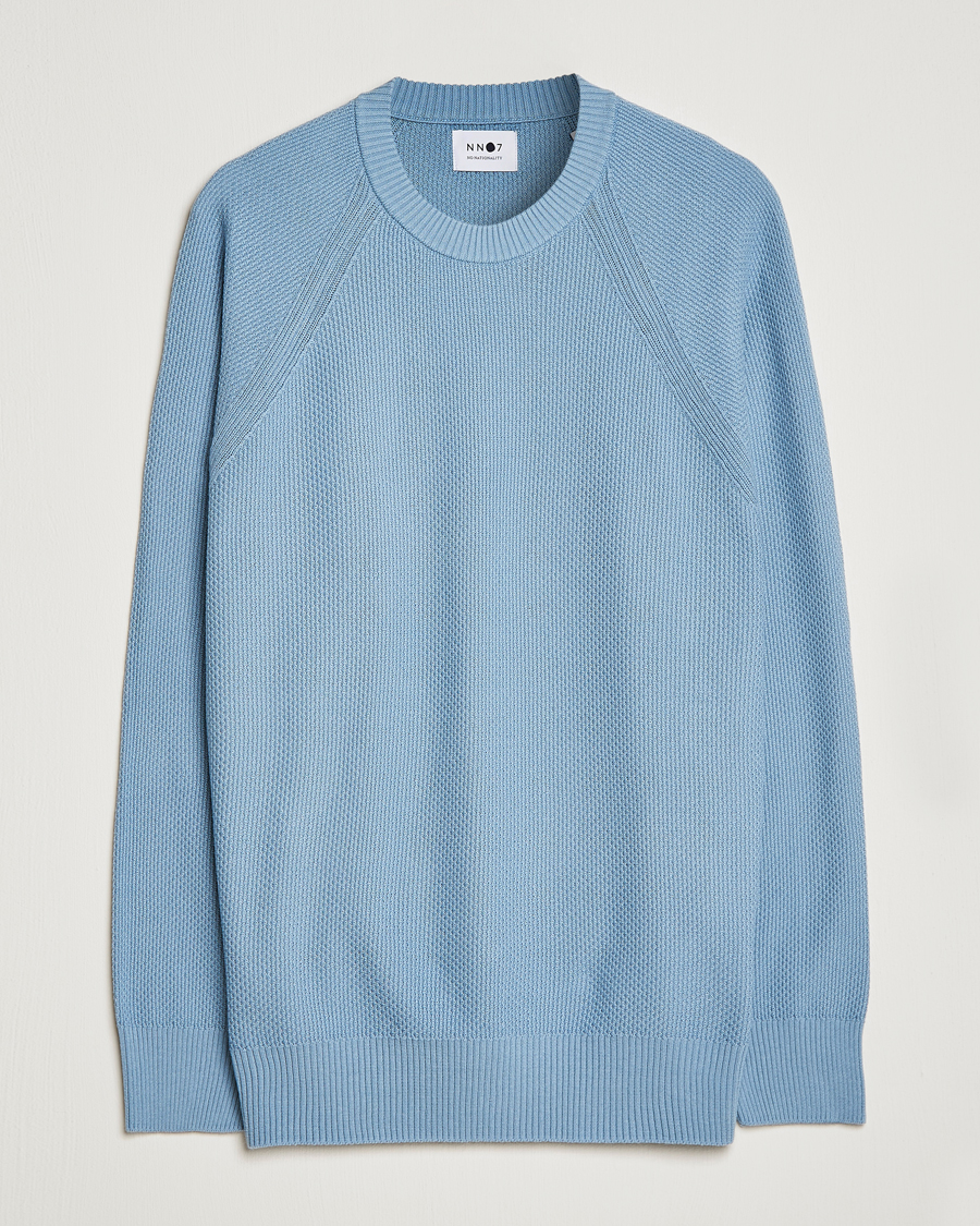 Men | Sweaters & Knitwear | NN07 | Brandon Cotton Knitted Sweater Ashley Blue