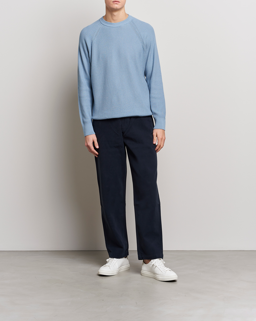 Men | Sweaters & Knitwear | NN07 | Brandon Cotton Knitted Sweater Ashley Blue