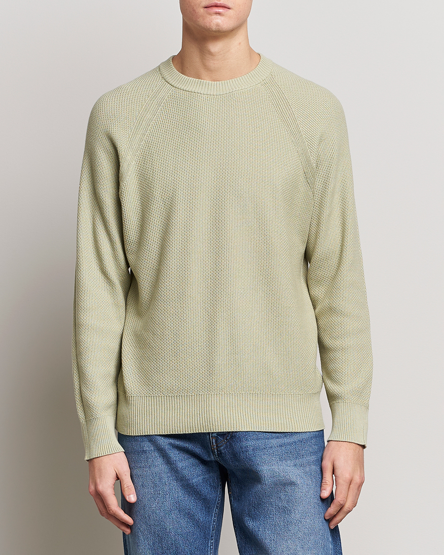 Men | Knitted Jumpers | NN07 | Brandon Cotton Knitted Sweater Pale Green