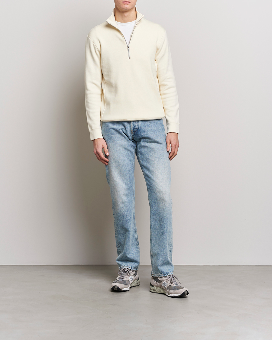 Men | Sweaters & Knitwear | NN07 | Luis Knitted Half-Zip Sweater Ecru