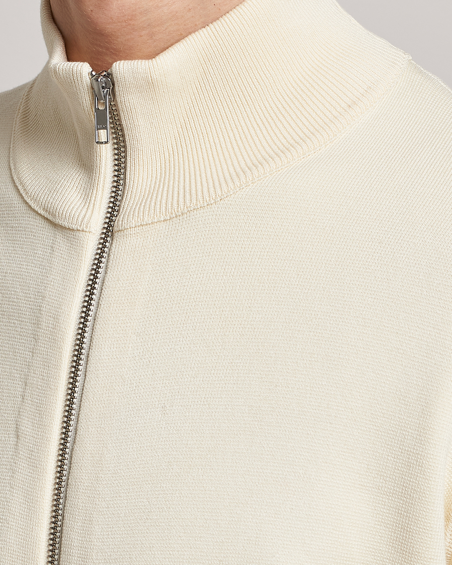 Men | Sweaters & Knitwear | NN07 | Luis Knitted Full-Zip Sweater Ecru