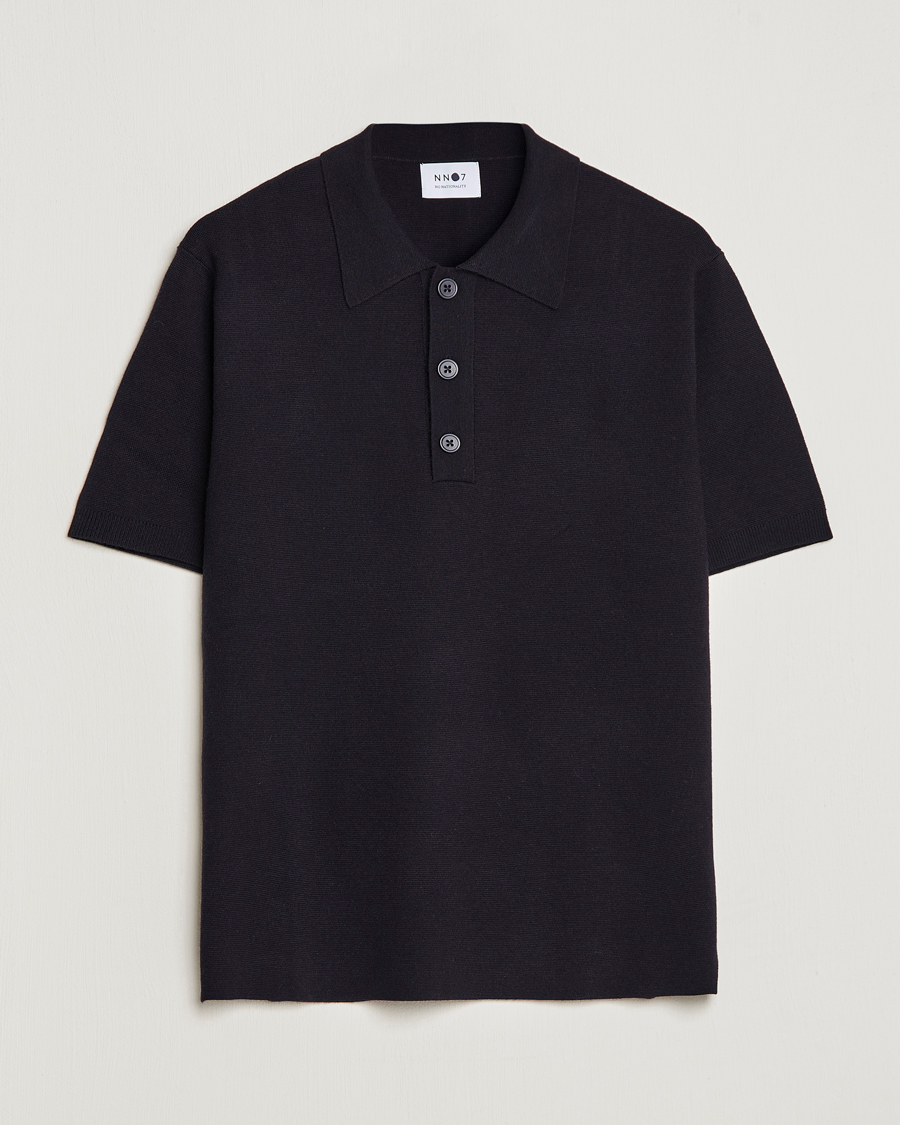 Men | Polo Shirts | NN07 | Harald Knitted Polo Navy Blue