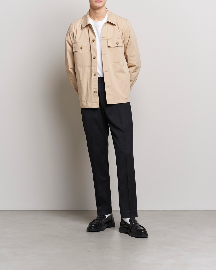 Men | Shirts | NN07 | Wilas Ripstop Overshirt Cream