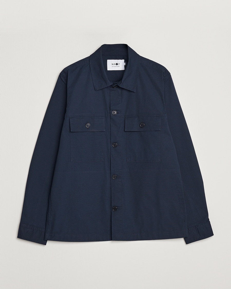 Men | Shirts | NN07 | Wilas Ripstop Overshirt Navy Blue