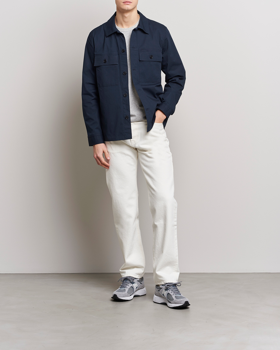 Men | Shirts | NN07 | Wilas Ripstop Overshirt Navy Blue