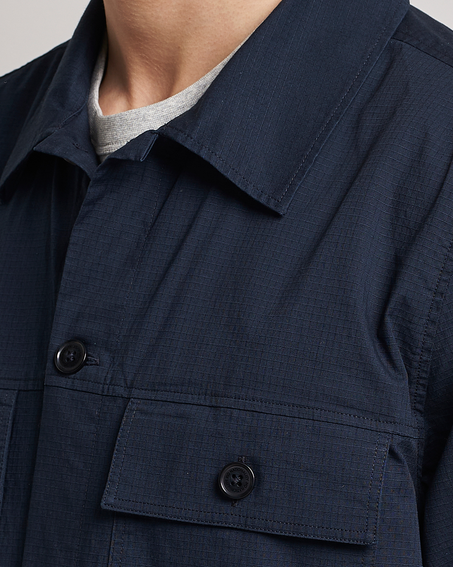 Men | Shirts | NN07 | Wilas Ripstop Overshirt Navy Blue