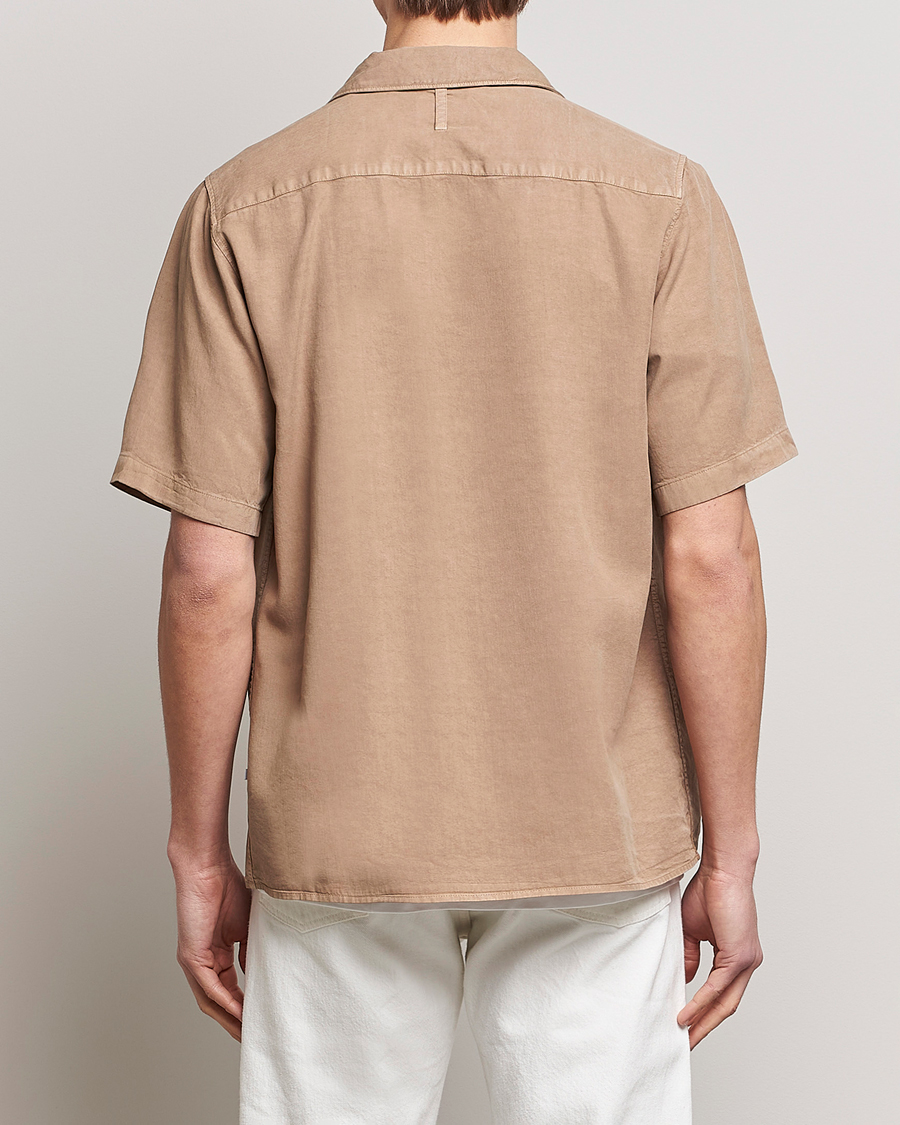 Men | Shirts | NN07 | Julio Tencel Resort Collar Shirt Greige