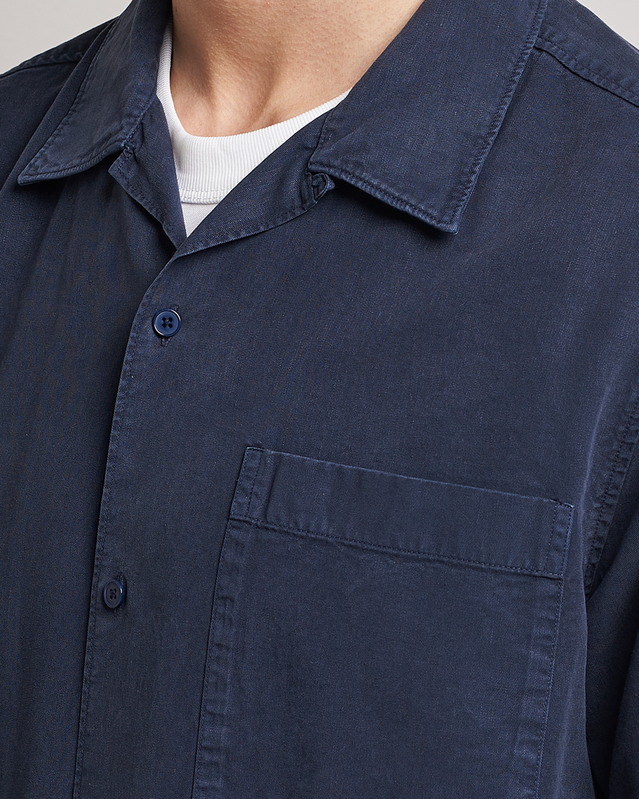 Men | Shirts | NN07 | Julio Tencel Resort Collar Shirt Sargasso Sea