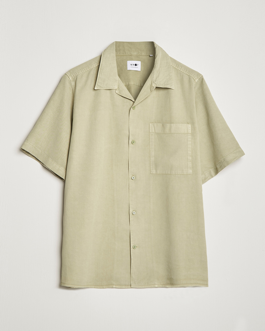 Men | Shirts | NN07 | Julio Tencel Resort Collar Shirt Pale Green