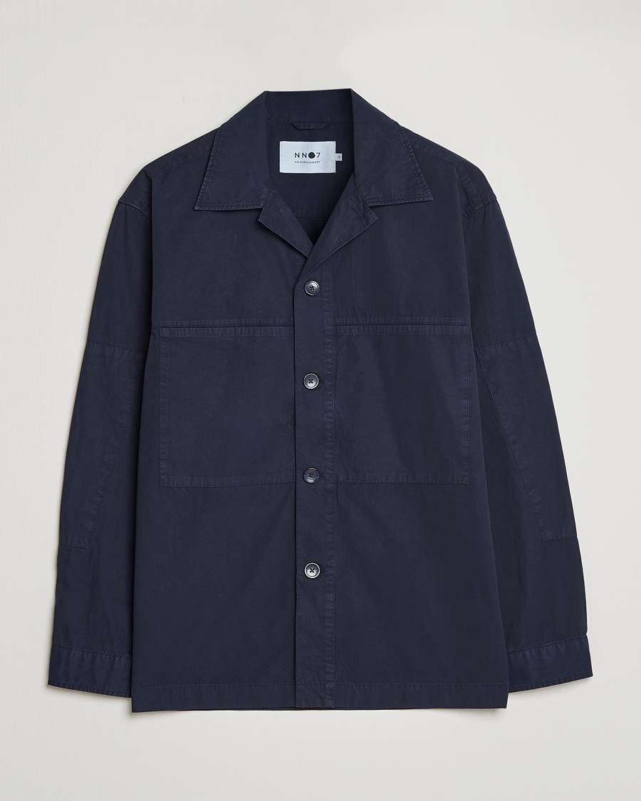 Men | Shirts | NN07 | Andre Patch Pocket Overshirt Navy Blue