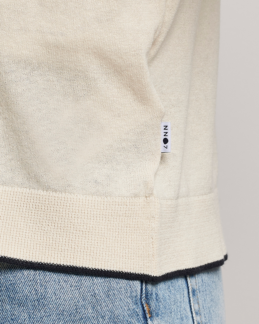 Men | Shirts | NN07 | Nolan Knitted Short Sleeve Shirt Ecru