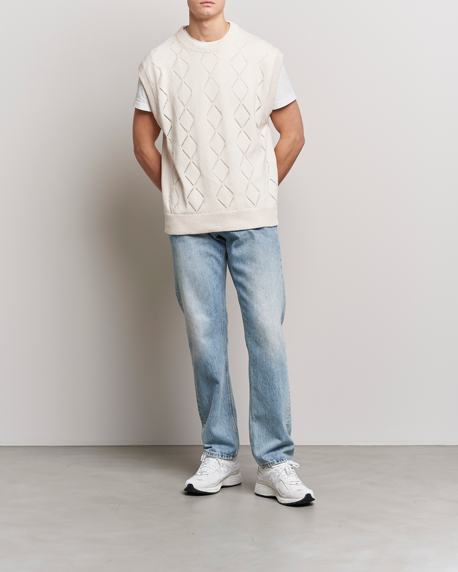 Men | Sweaters & Knitwear | NN07 | Crew Neck Vest Ecru