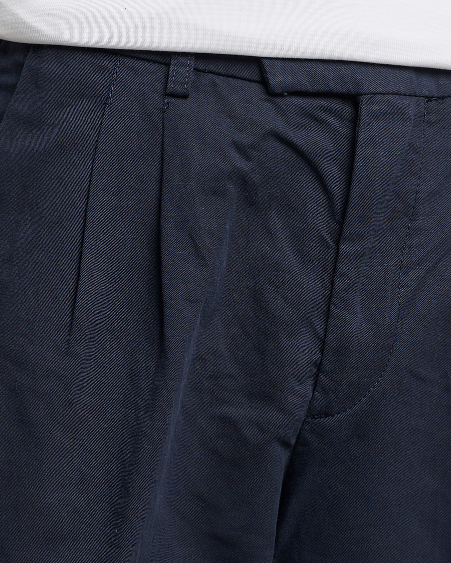Men | Trousers | NN07 | Fritz Pleated Trousers Navy Blue