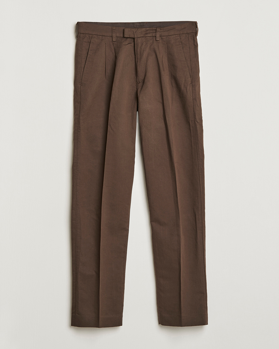 Men | Trousers | NN07 | Fritz Pleated Trousers Brown