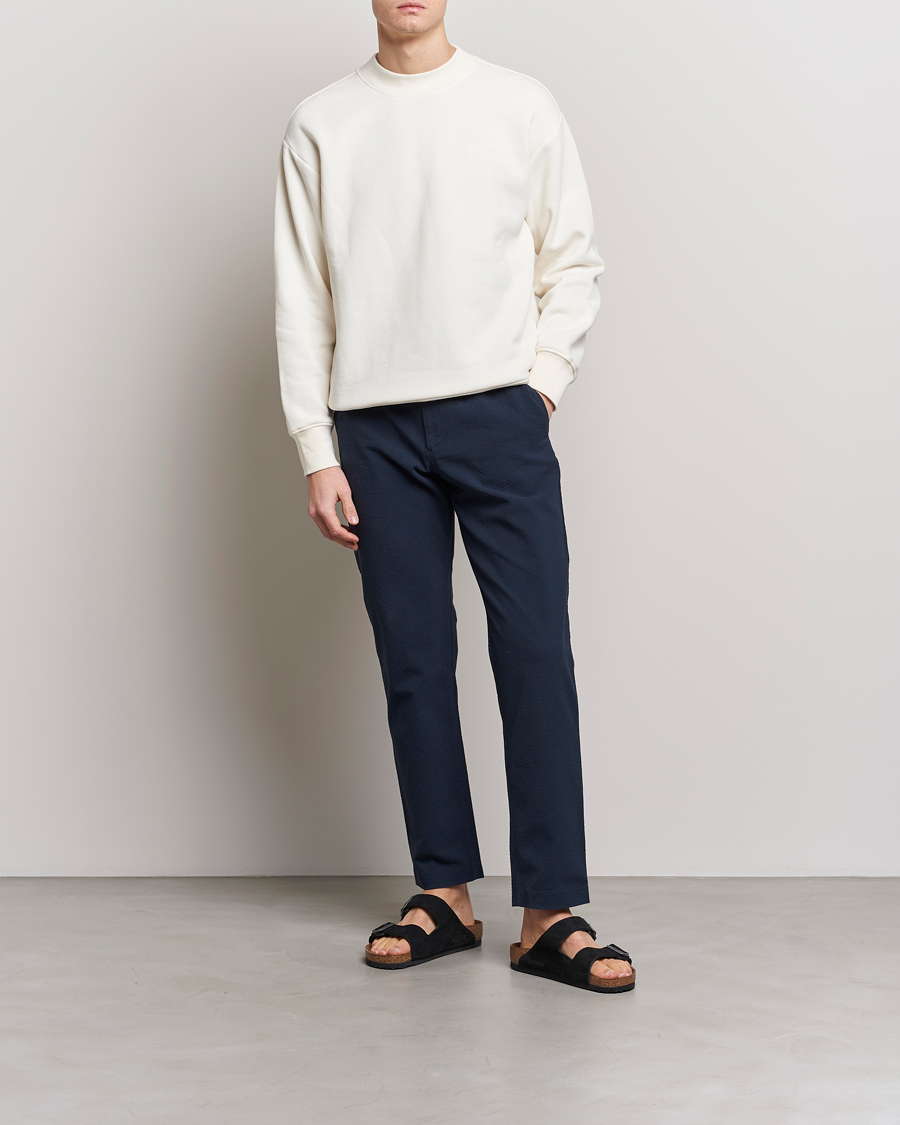 Men | Trousers | NN07 | Theodore Seersucker Pants Navy Blue