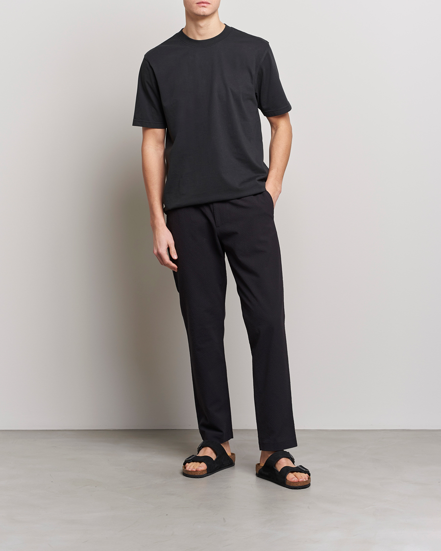 Men | Trousers | NN07 | Theodore Seersucker Pants Black