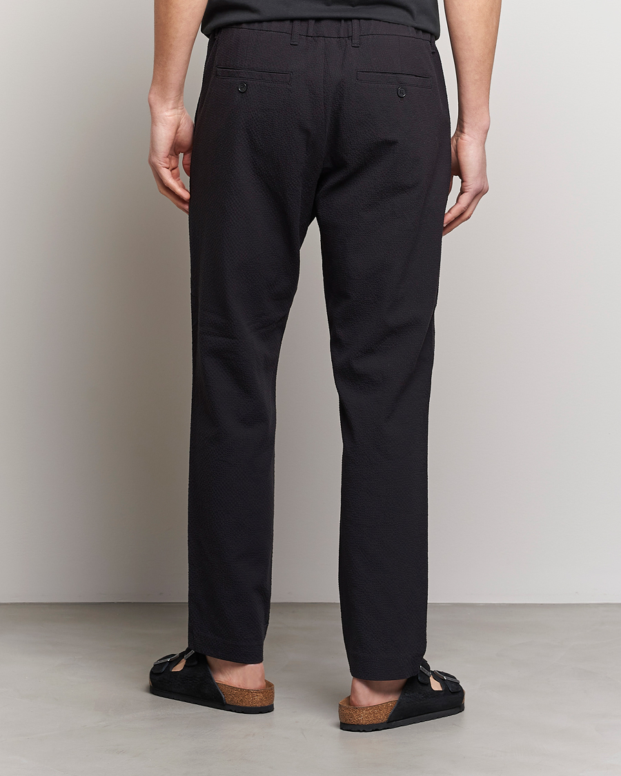 Men | Trousers | NN07 | Theodore Seersucker Pants Black