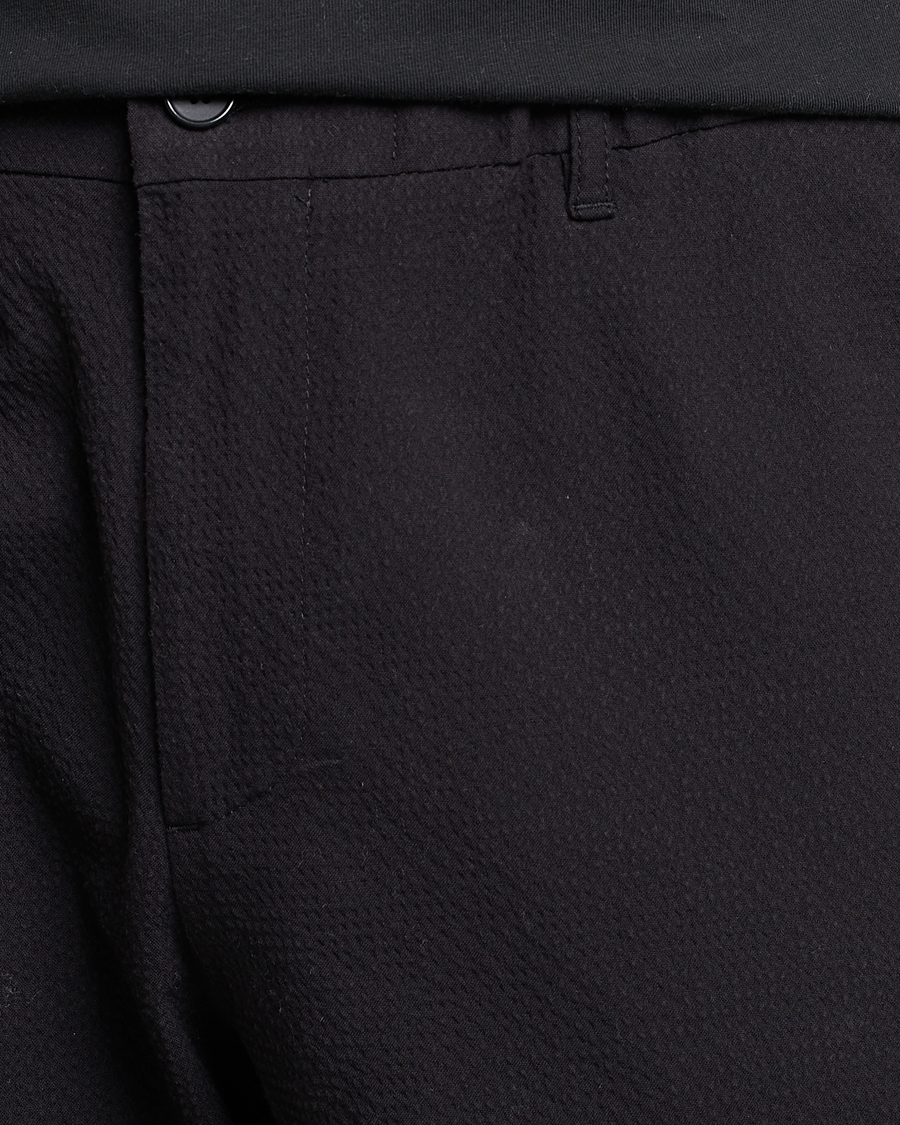 Men | Trousers | NN07 | Theodore Seersucker Pants Black
