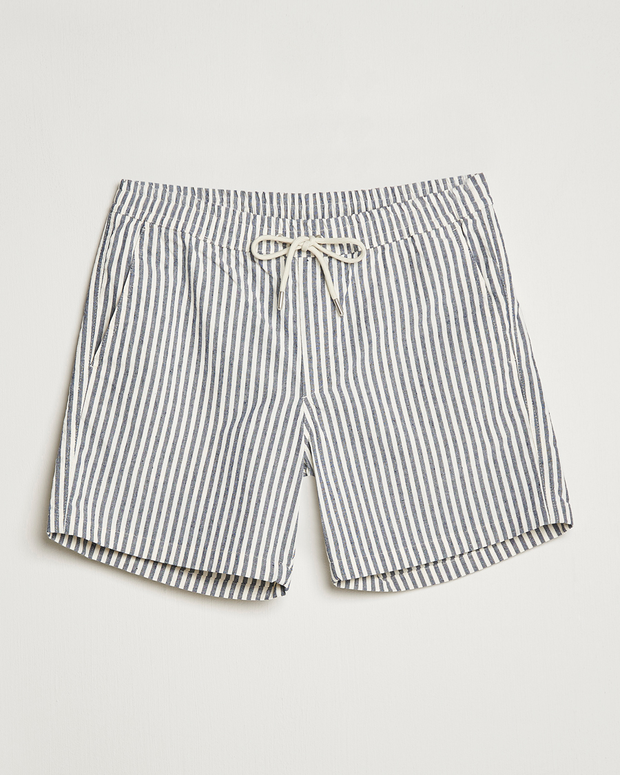 Men | Shorts | NN07 | Gregor Creppe Drawstring Shorts Navy/White